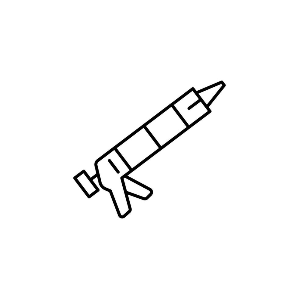 Caulk gun tool vector icon