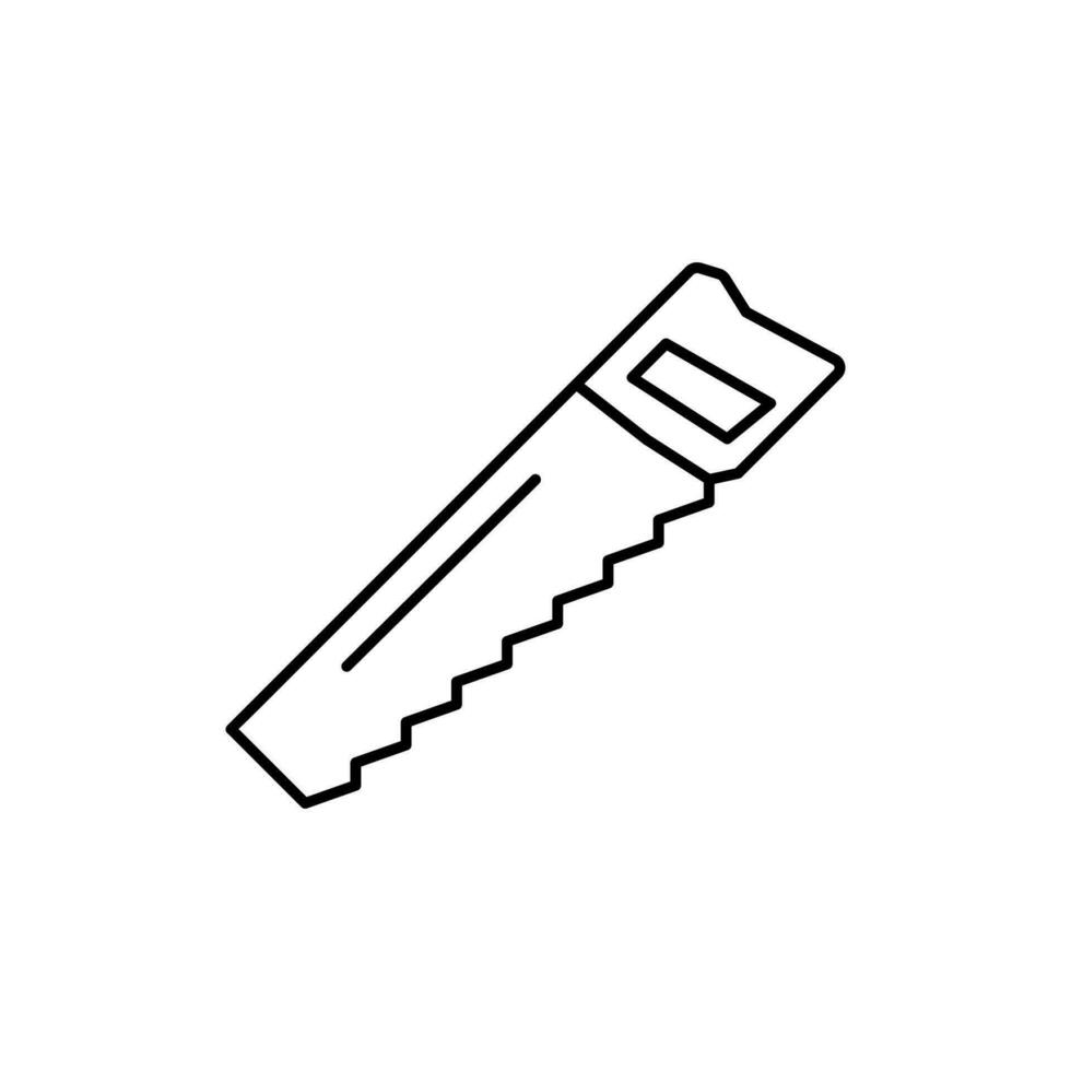 Sierra de mano herramienta vector icono
