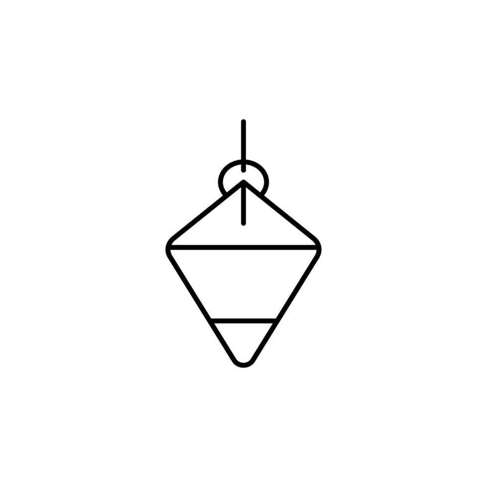 Plumb bob instrument vector icon