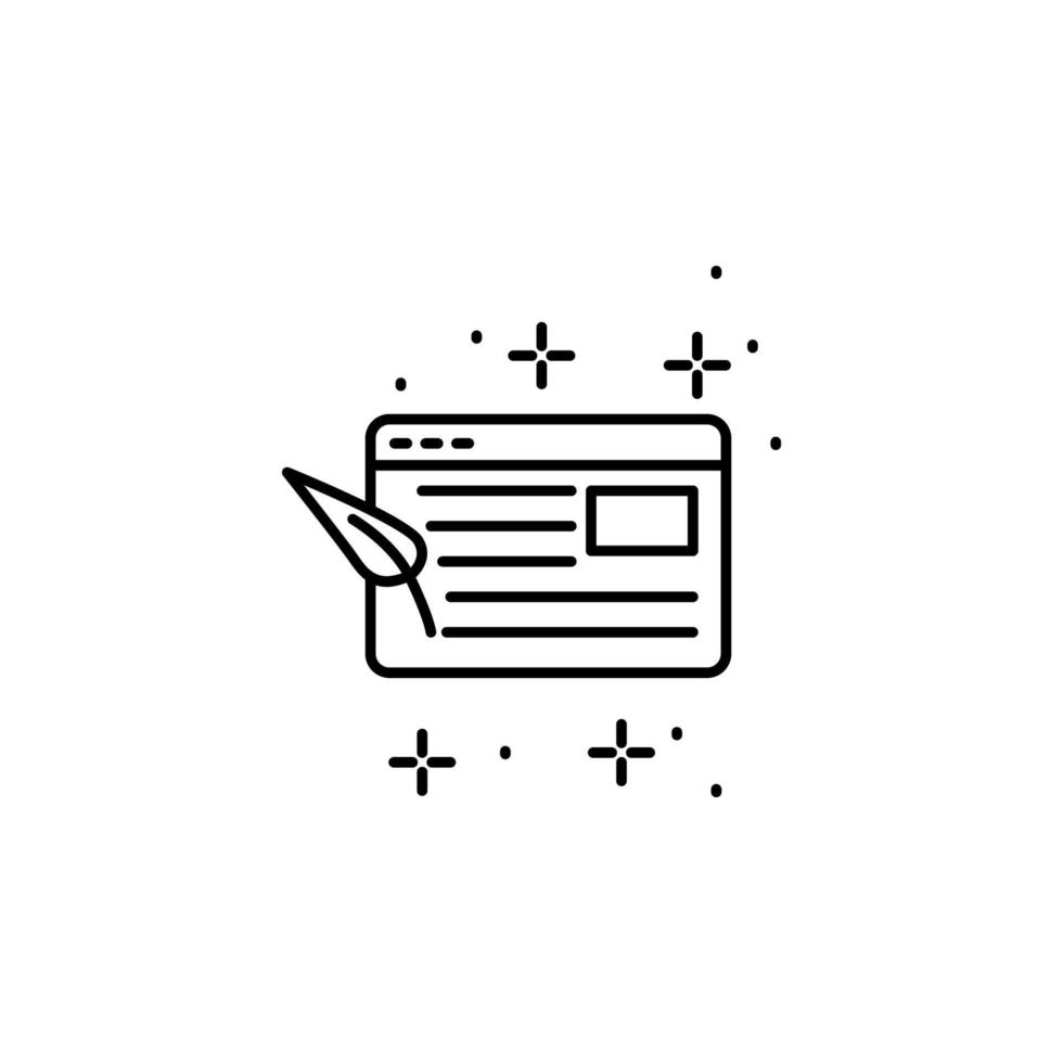 Feather website vector icon