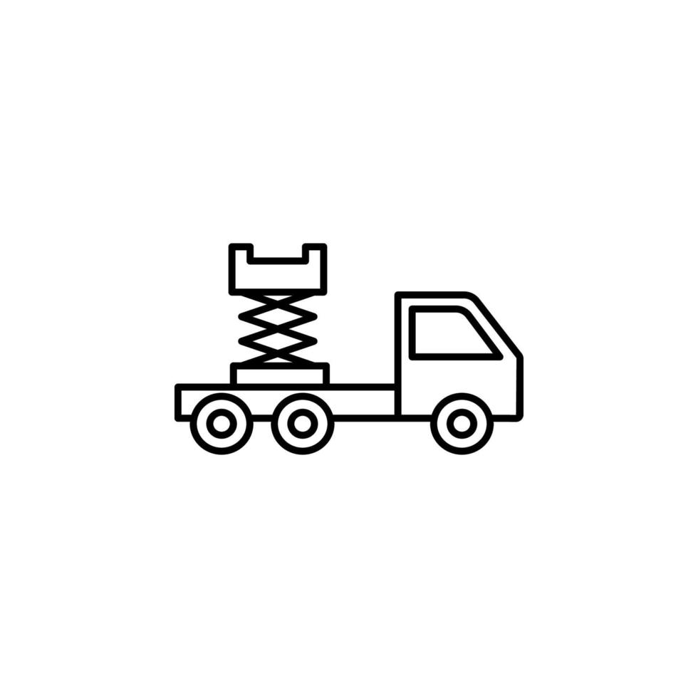 aerial lift vector icon