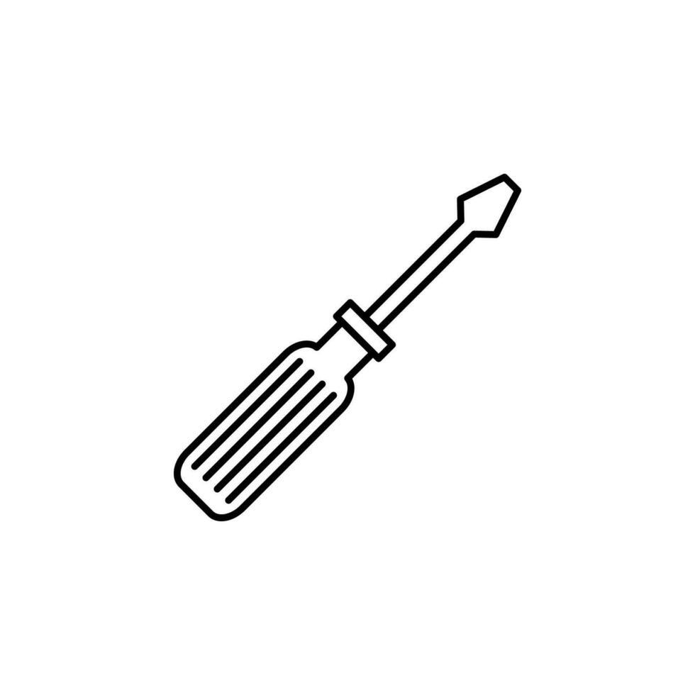 screwdriver outline vector icon