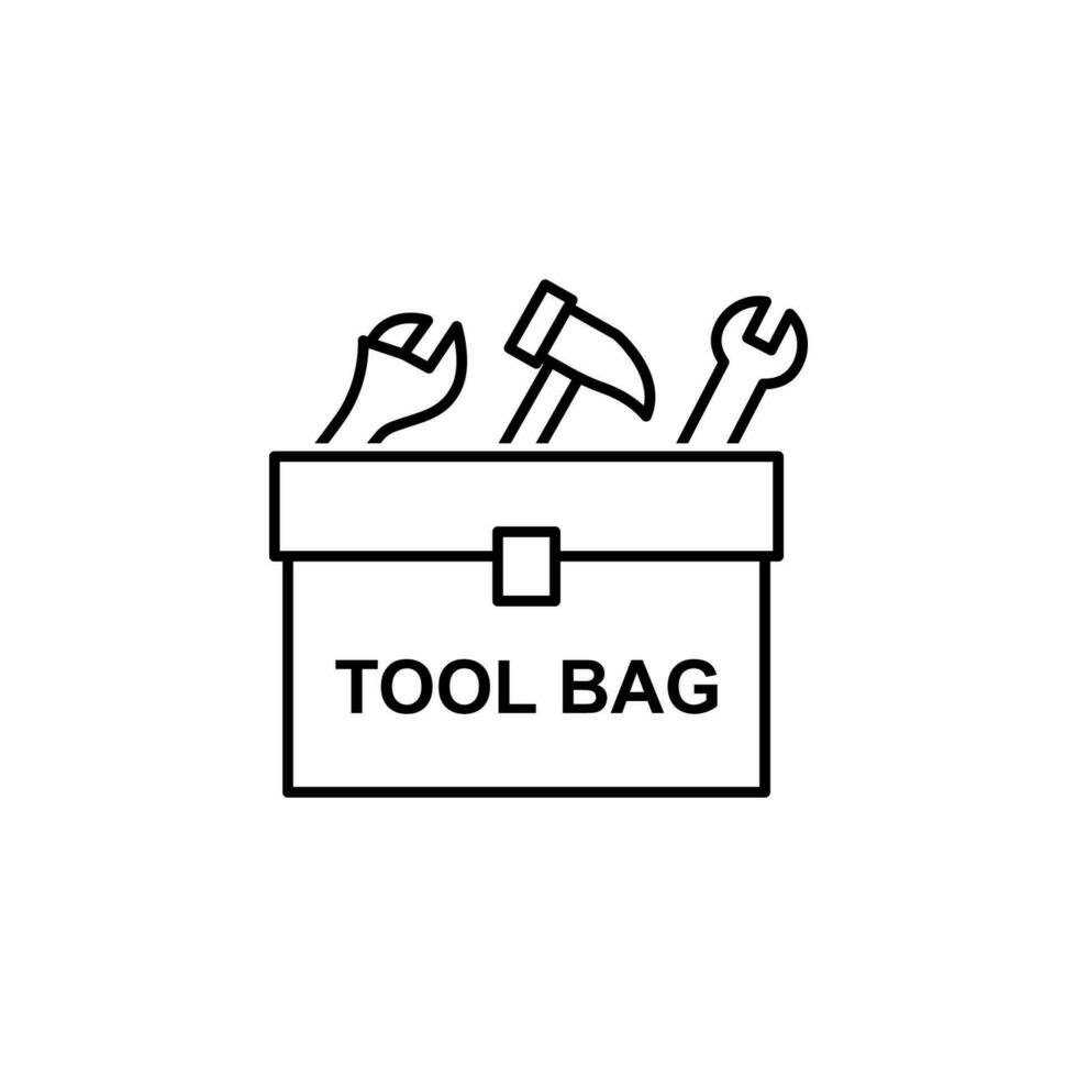 tool bag outline vector icon 22766042 Vector Art at Vecteezy