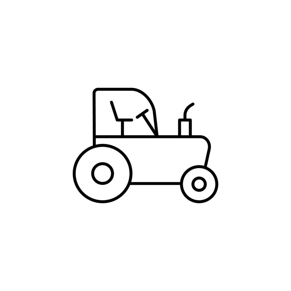 granja tractor vector icono