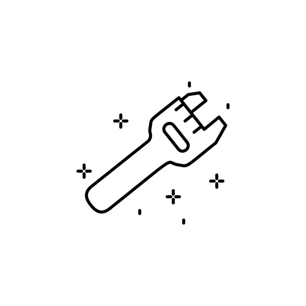 Construction, adjustable spanner vector icon