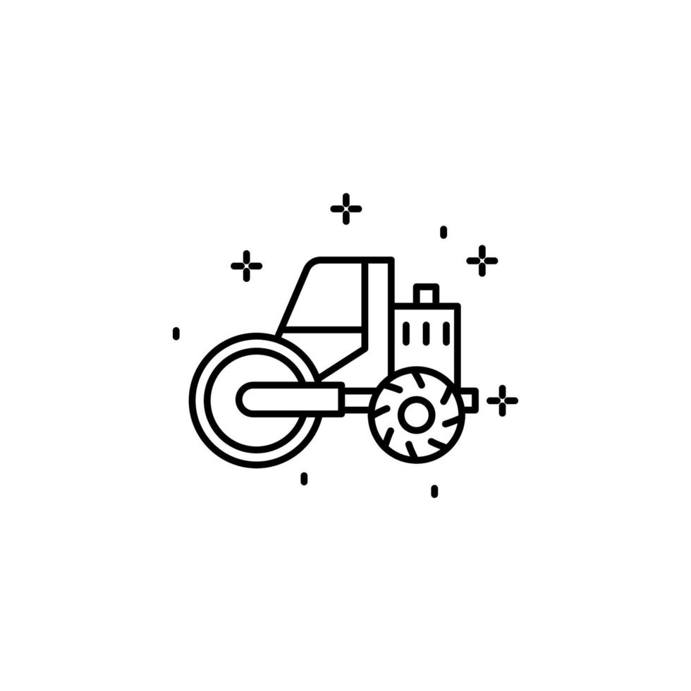 Construction, tractor vector icon