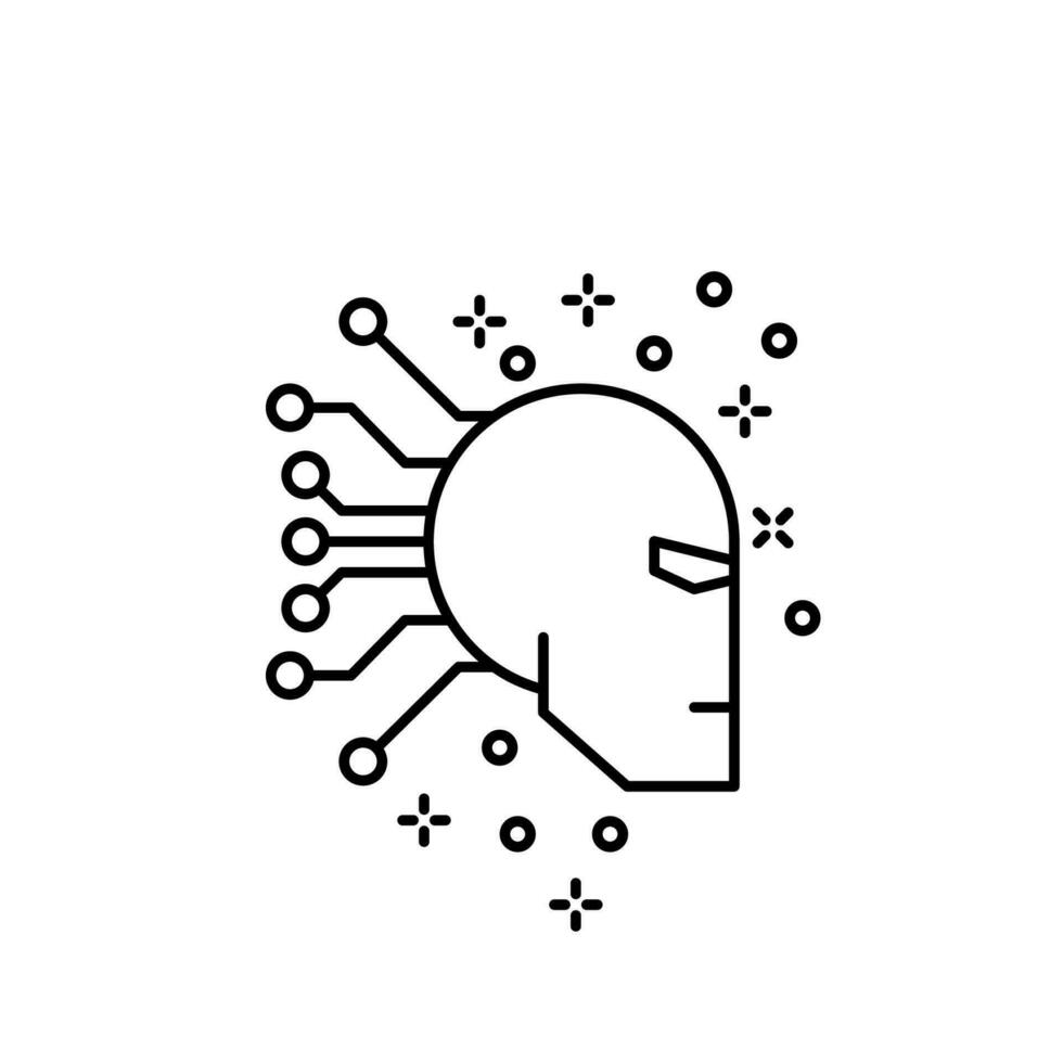 computadora robot vector icono