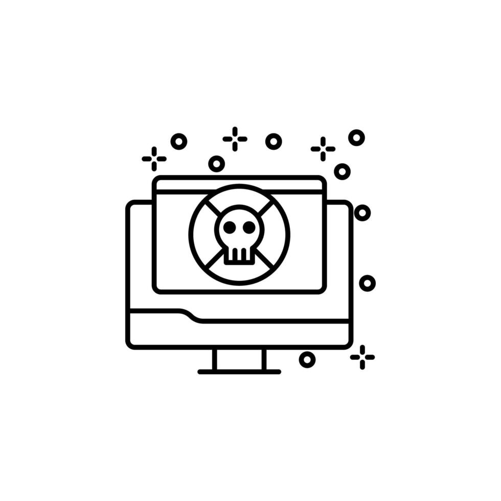 Computer virus web site vector icon