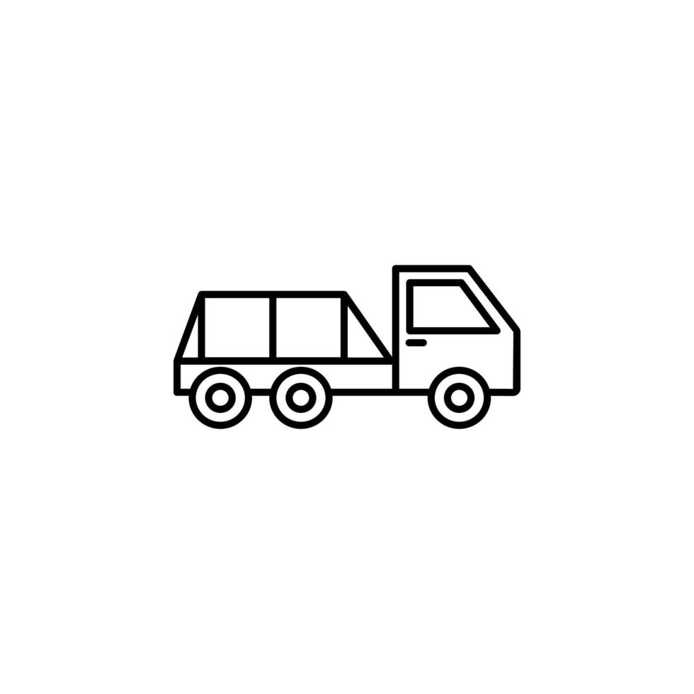flatbed pickup vector icon