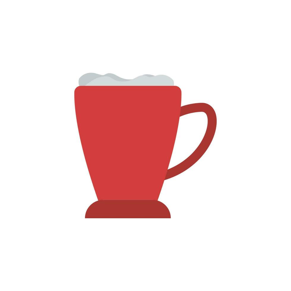 Christmas cup 2 colored line vector icon