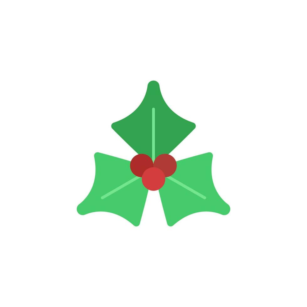 Mistletoe, Christmas 2 colored line vector icon