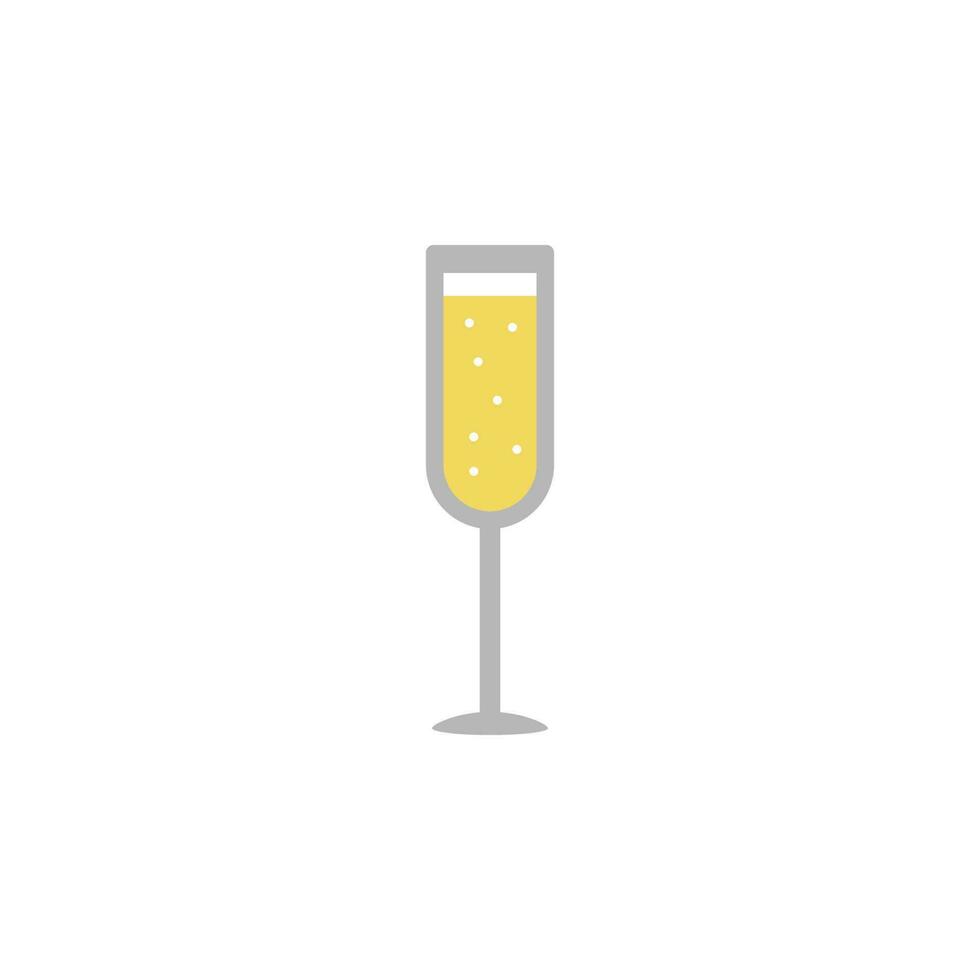 alcohol, champán, vaso, Navidad 2 de colores línea vector icono