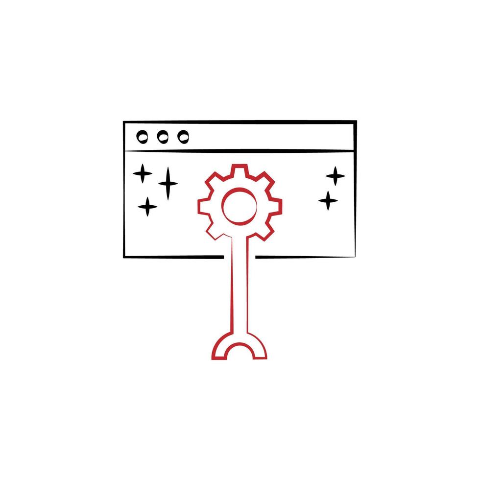 browser data adjustment vector icon