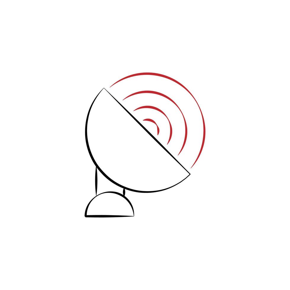 Satellite dish vector icon
