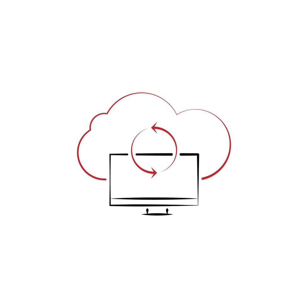 cloud synchronize vector icon