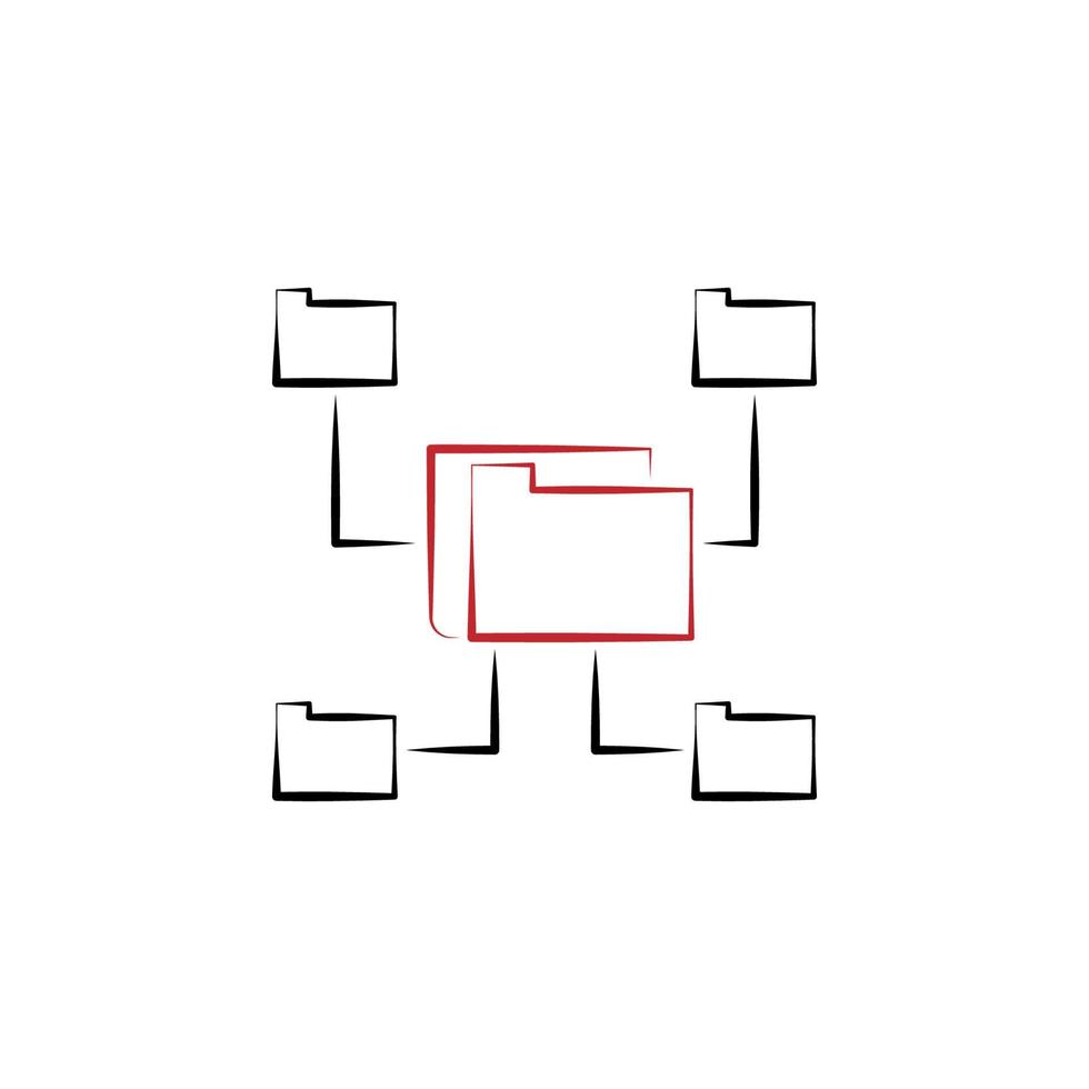 File network vector icon