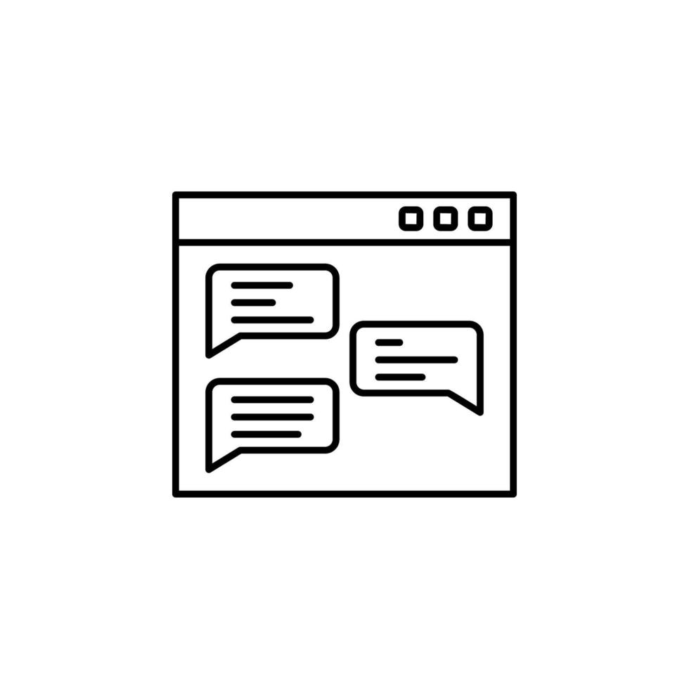 Chat, website, communication vector icon