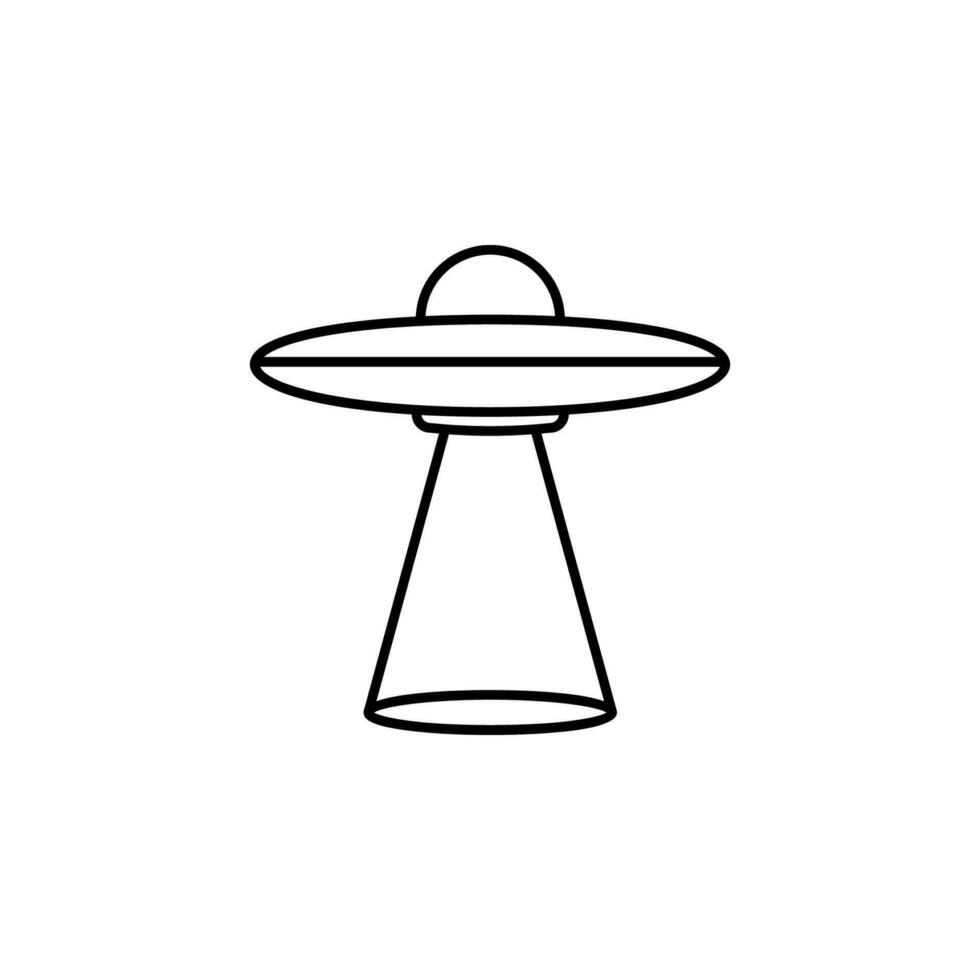 alien flying machine vector icon