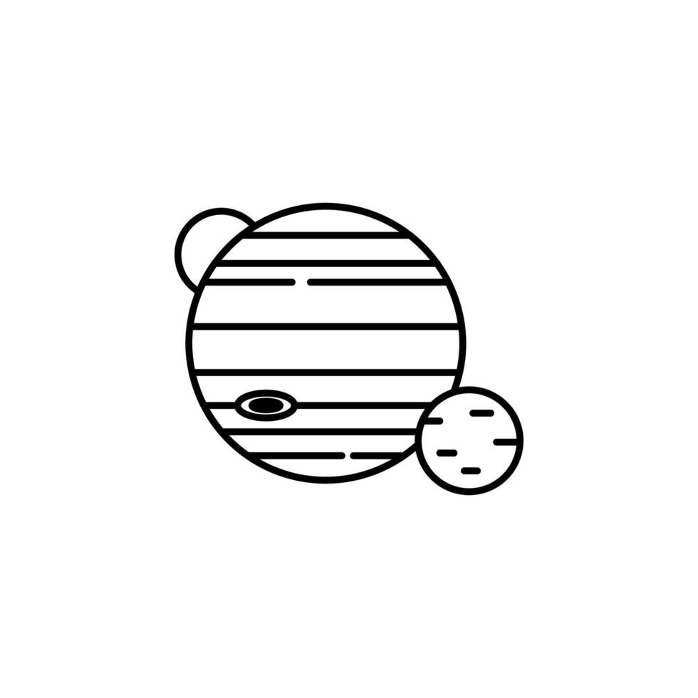 planet and orbit vector icon