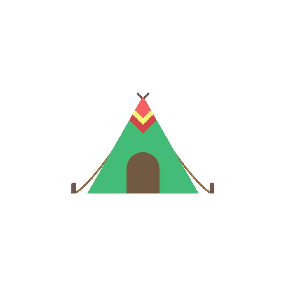 Teepee color vector icon