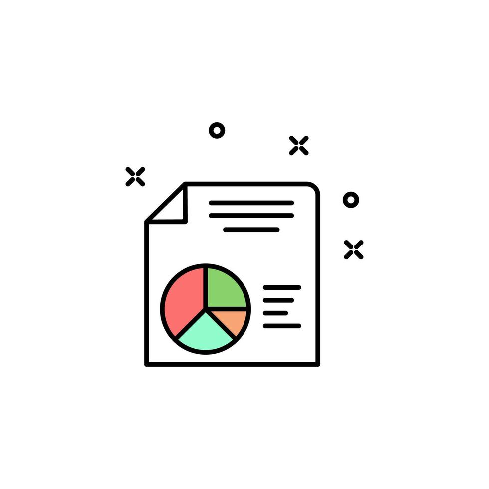 report on paper colored vector icon