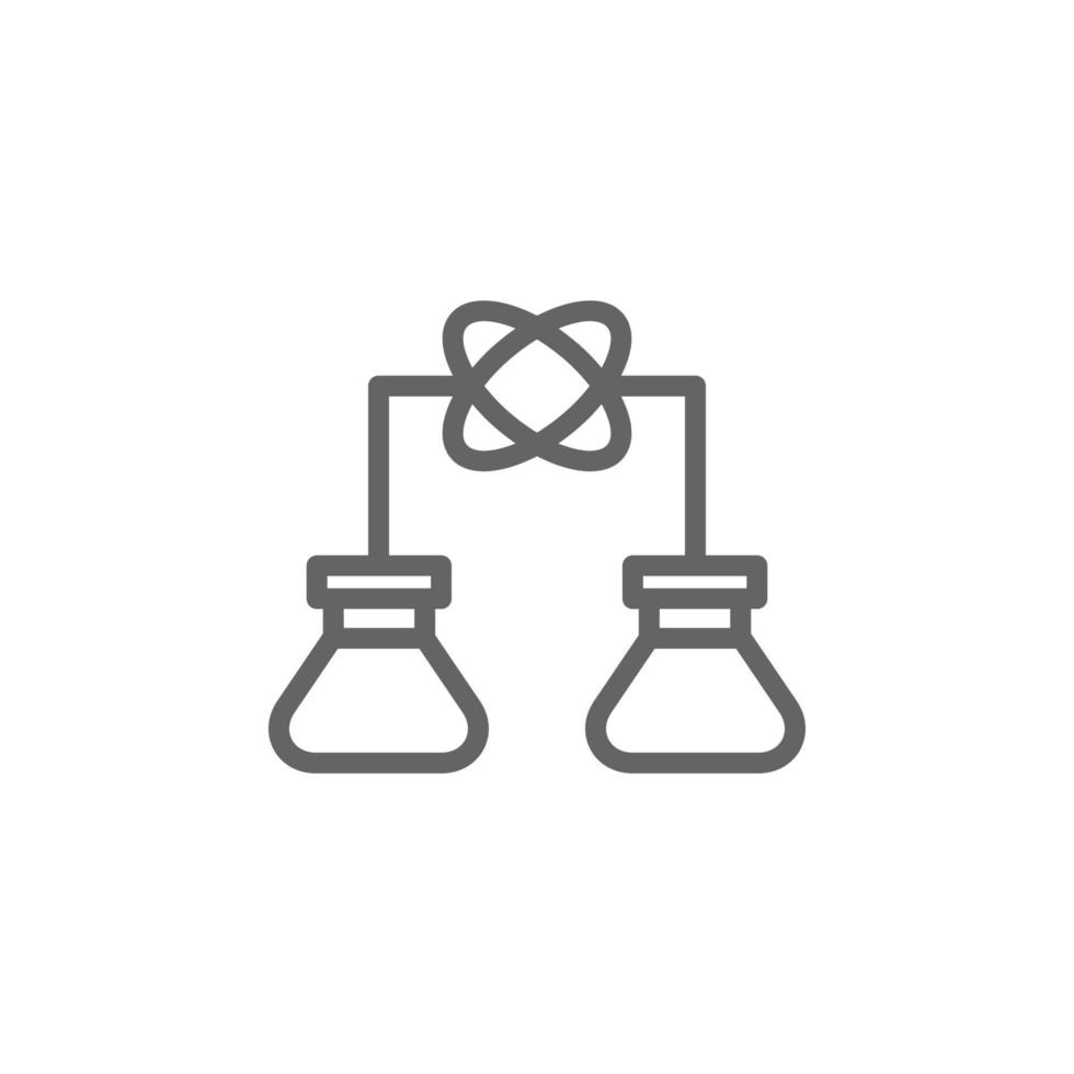 Atom, flask, test tube vector icon