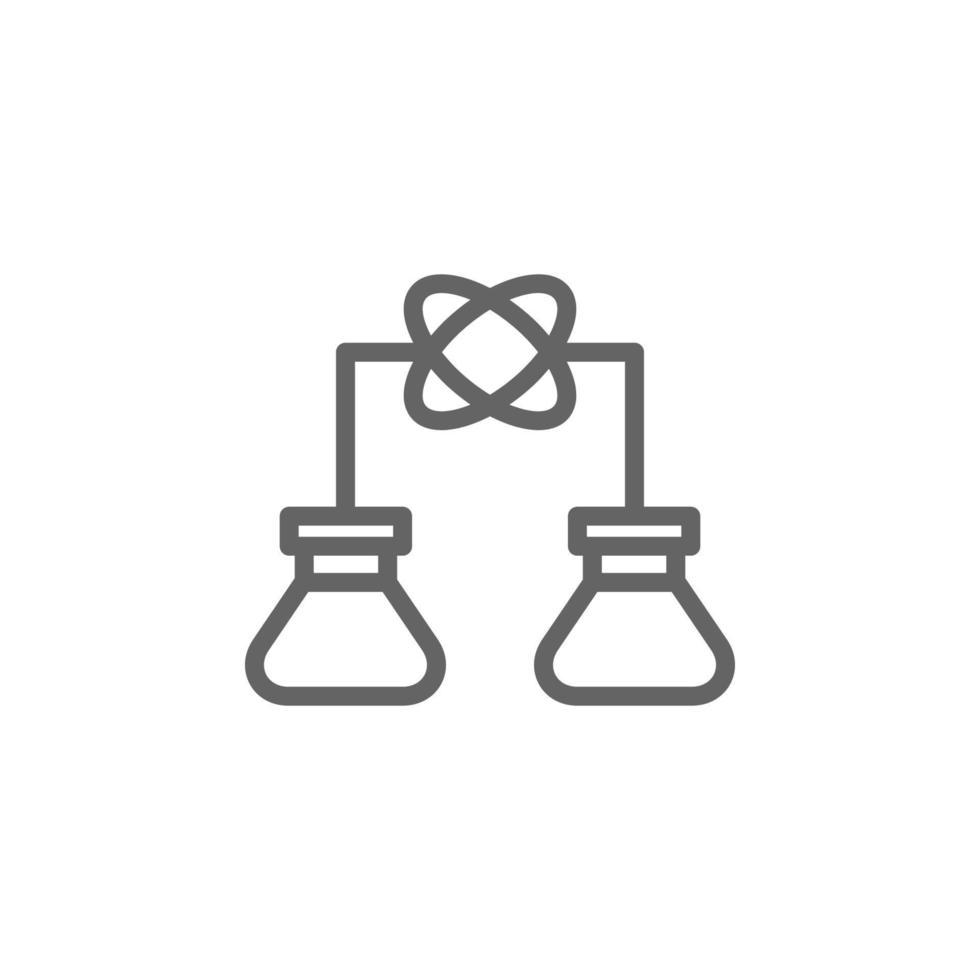 Atom, flask, test tube vector icon
