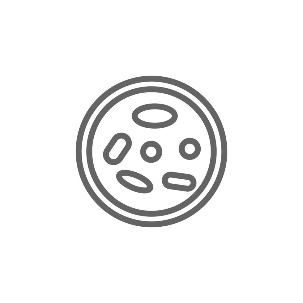 Petri dish, virus vector icon