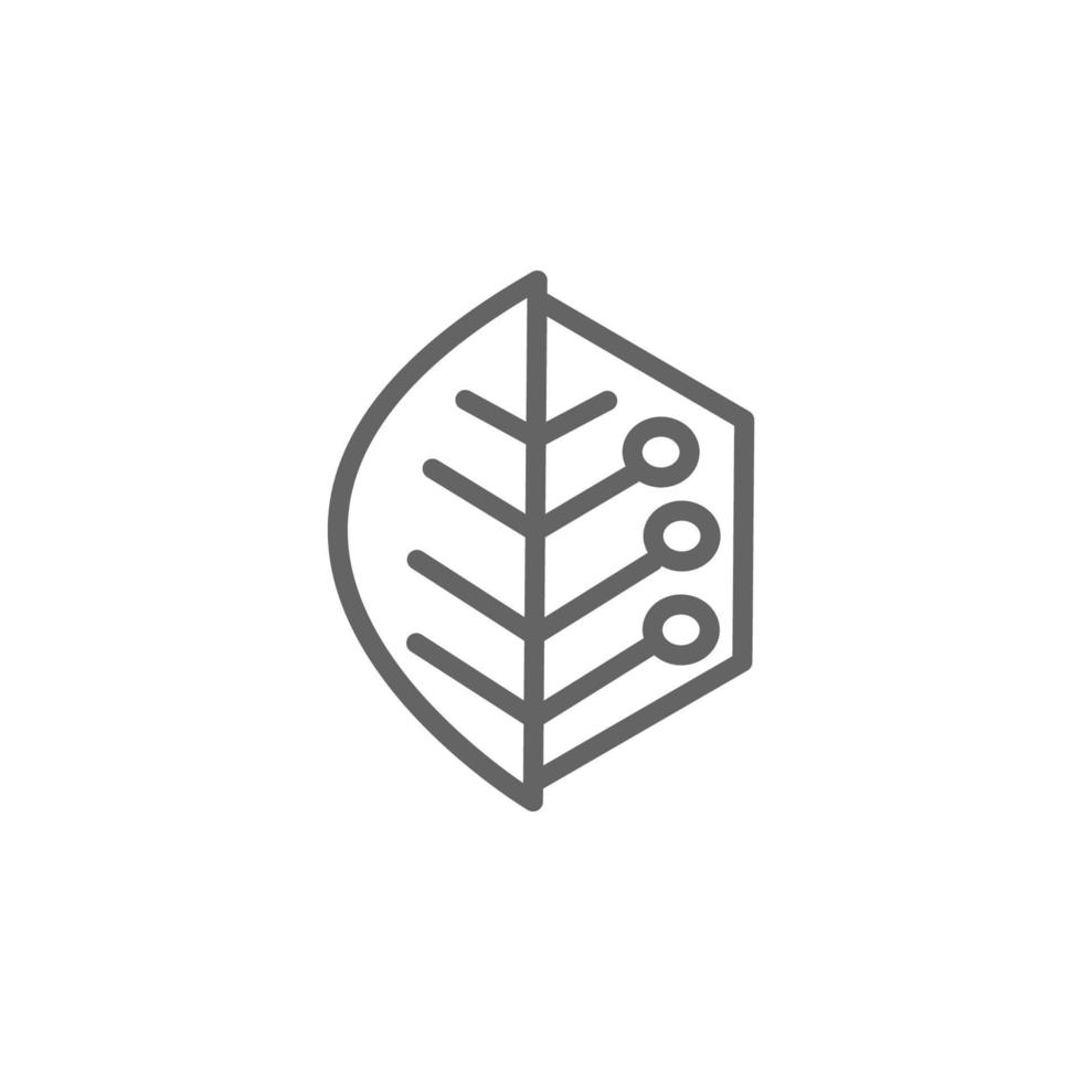Leaf, symbiosis vector icon