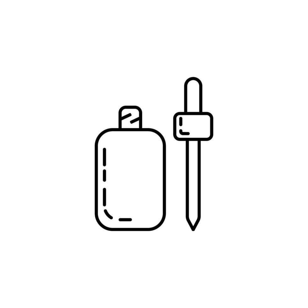 a bottle of body oil vector icon