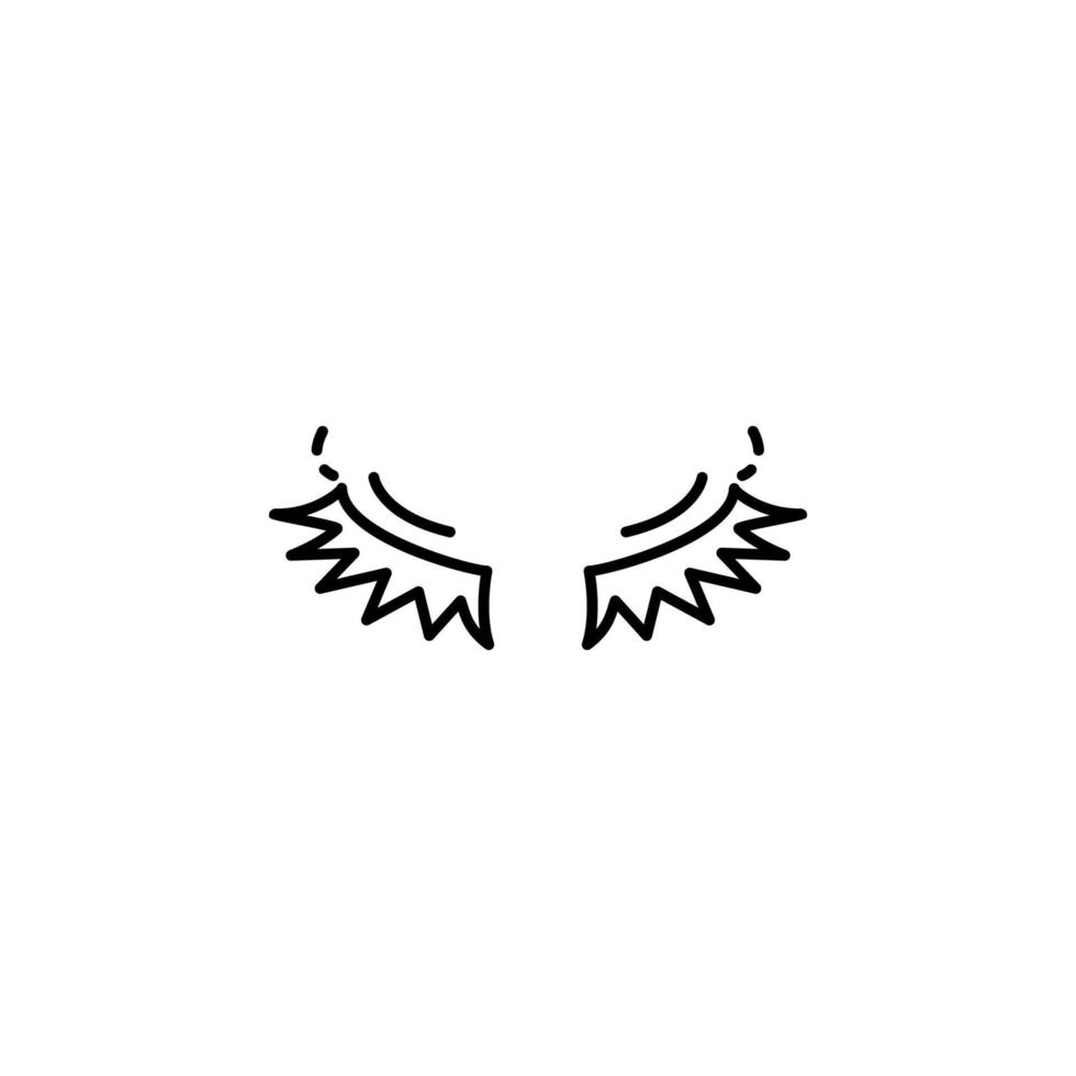 false eyelashes vector icon