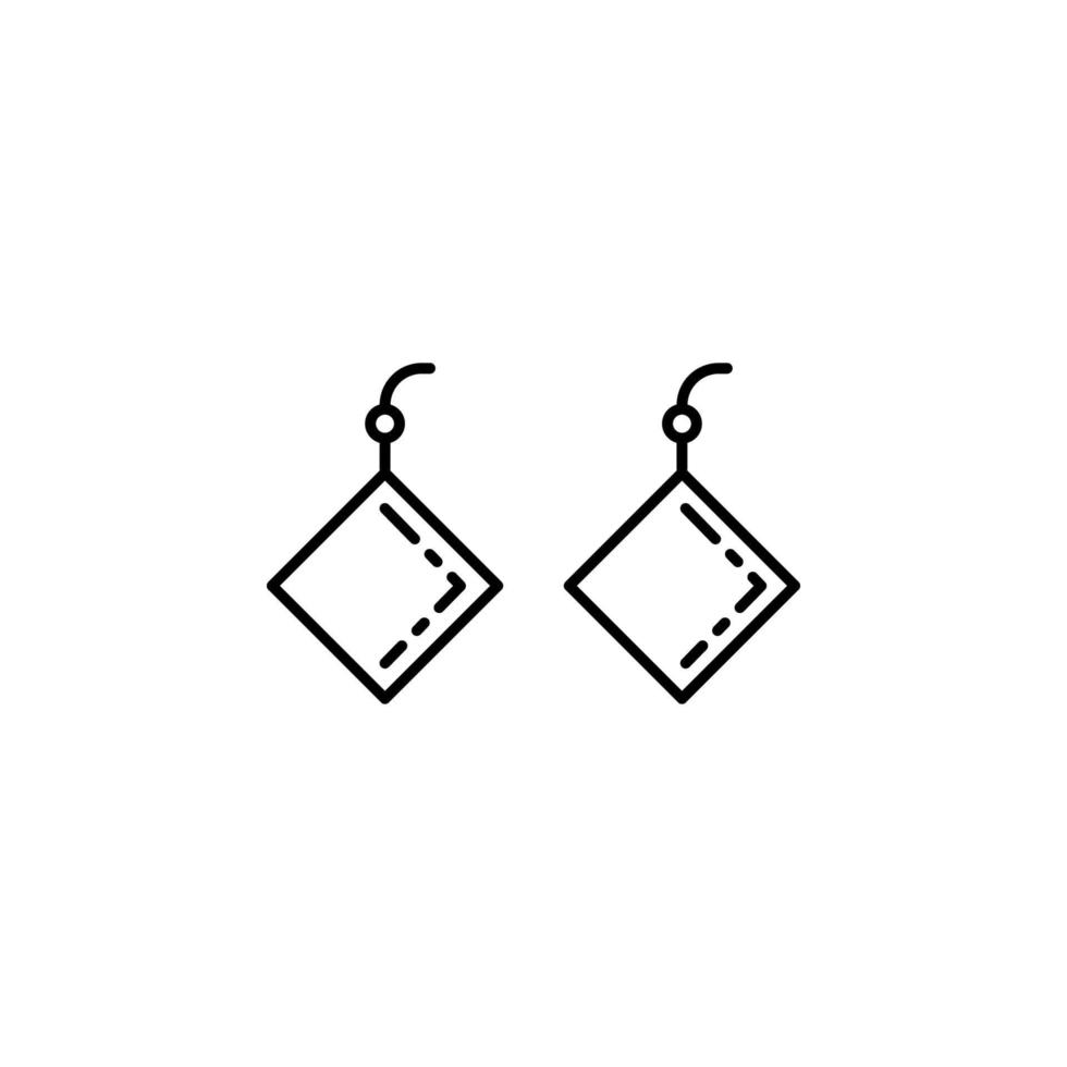 earrings vector icon