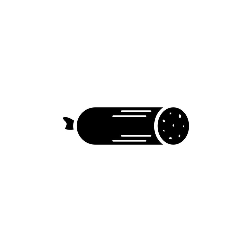 salami, food, meat vector icon