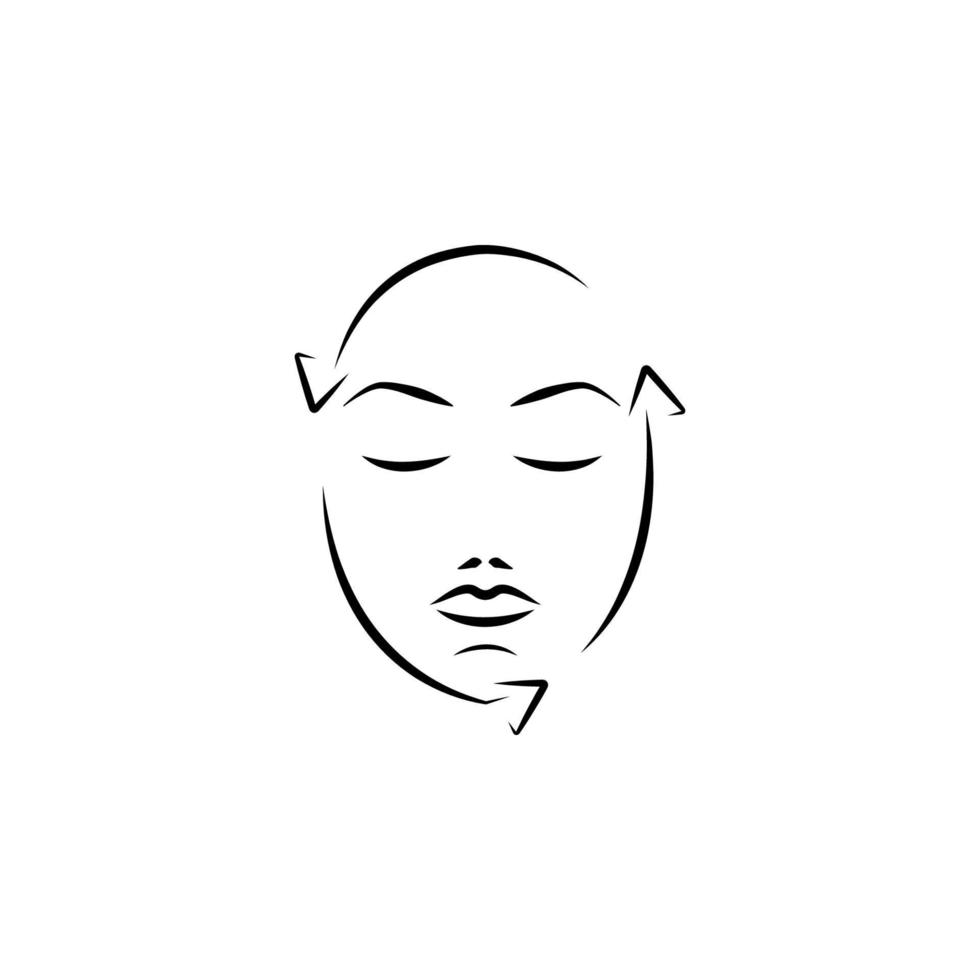 anti-ageing, care, beauty, face, woman hand drawn vector icon