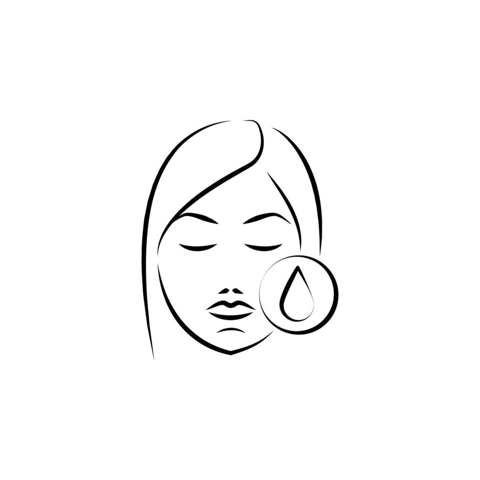 skin, removal, face hand drawn vector icon