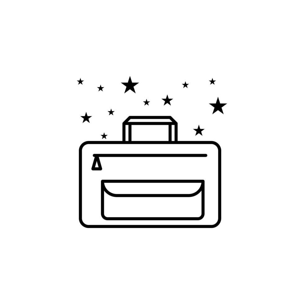 Bag school bag vector icon