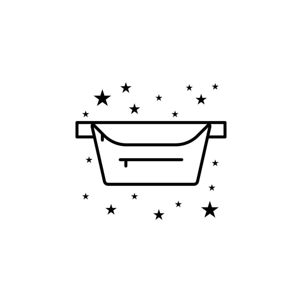 Bag waist bag vector icon
