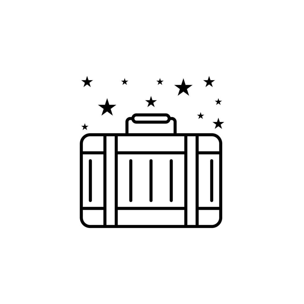 Bag travel luggage vector icon