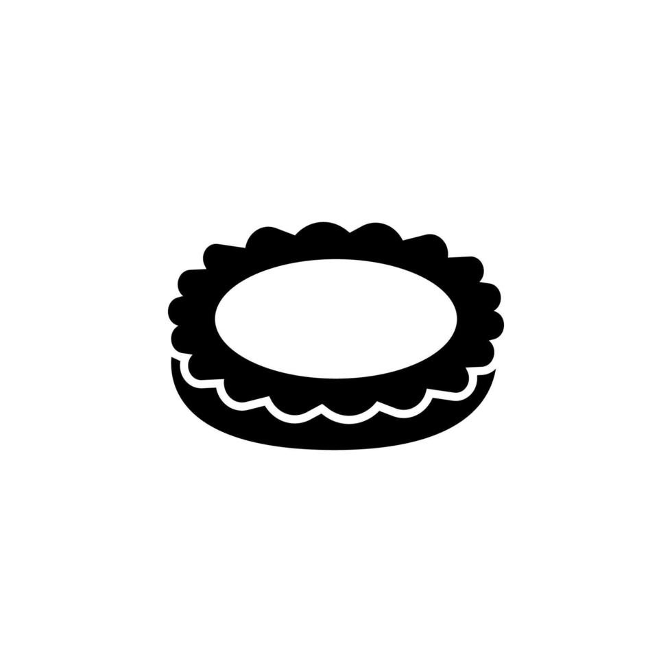 egg tart, bakery, dessert vector icon