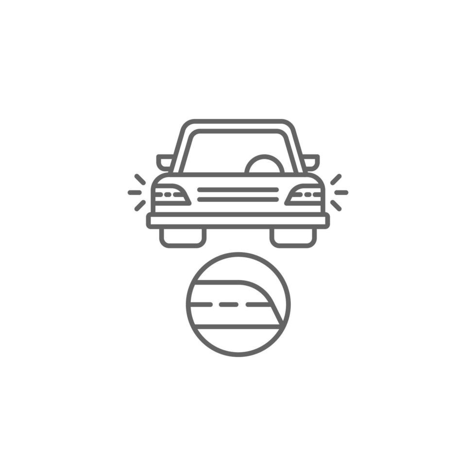 Tail light, car vector icon