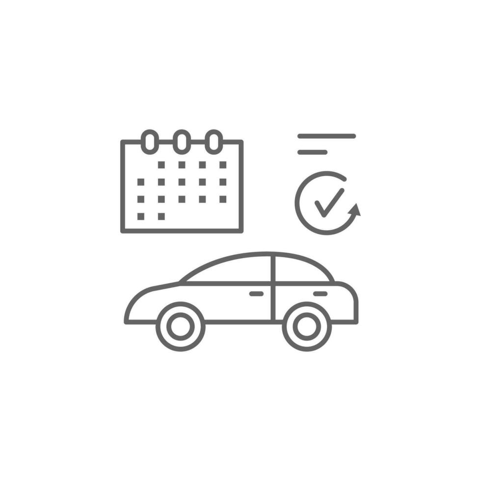 Schedule, car vector icon