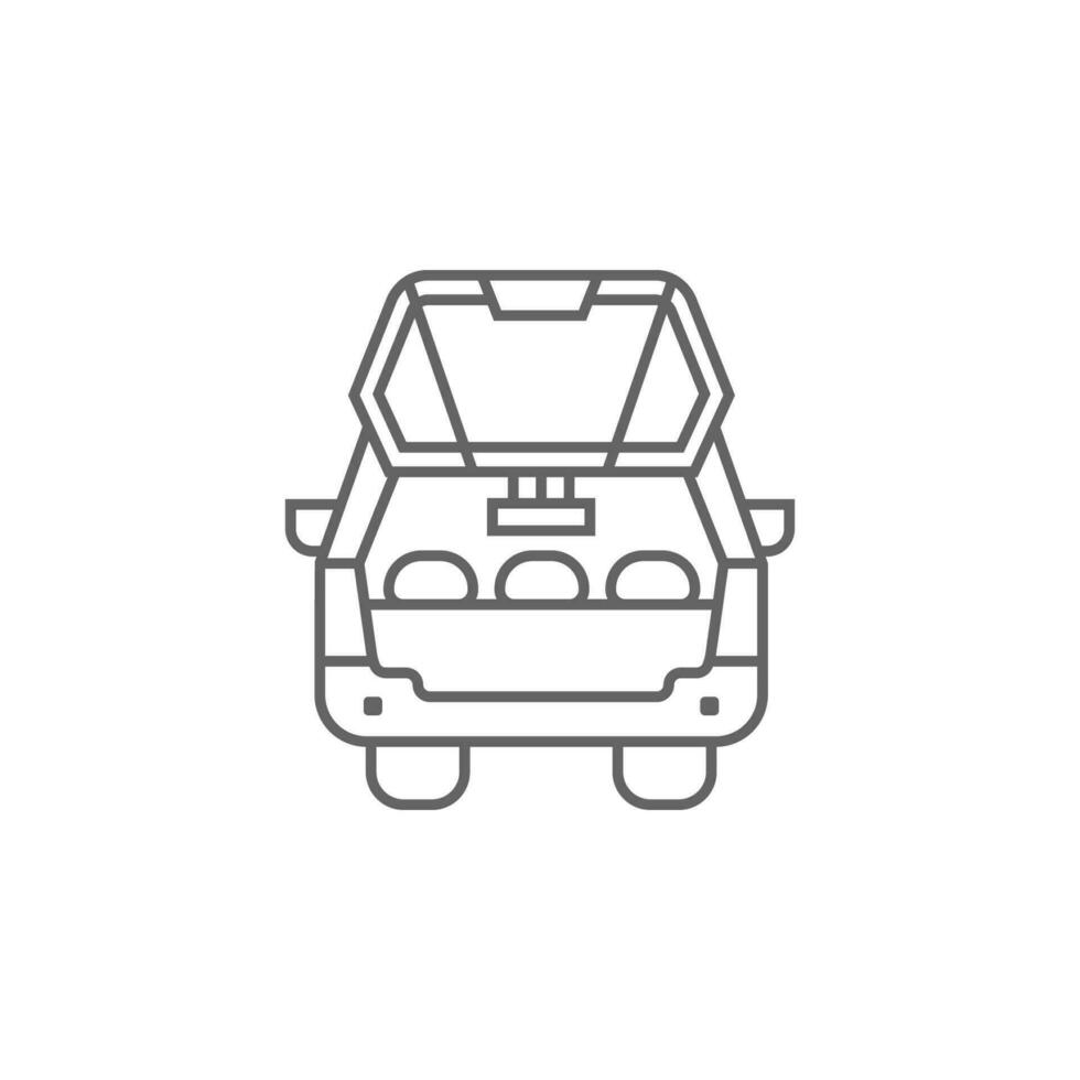 Trunk, car vector icon