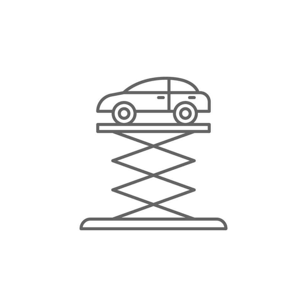 Car lift vector icon
