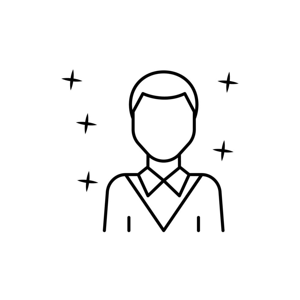 Man worker avatar vector icon