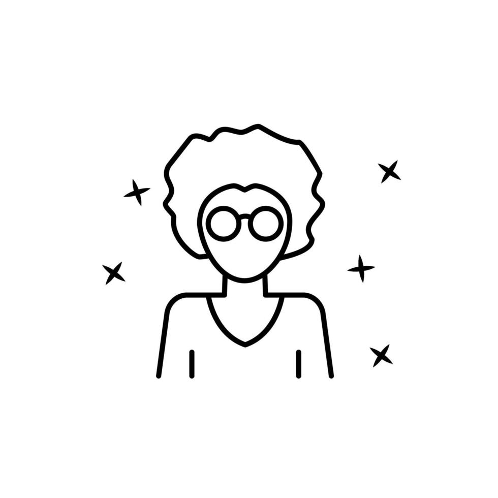 Old woman avatar vector icon