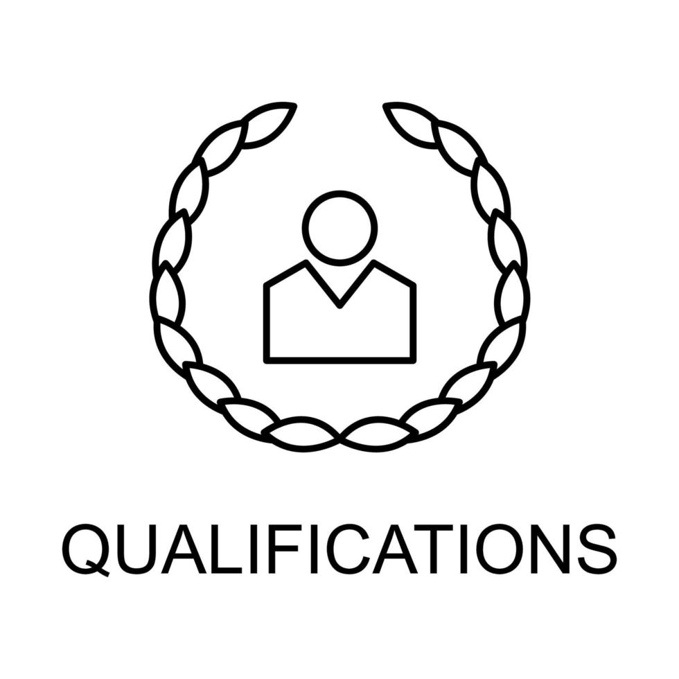 qualifications line vector icon