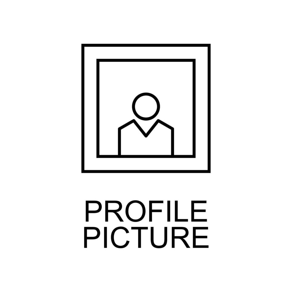 profile picture line vector icon