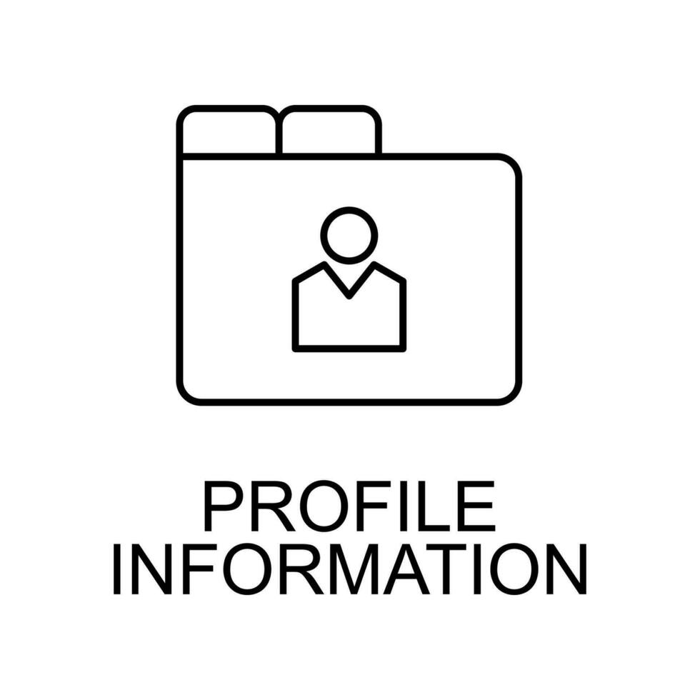 profile information line vector icon