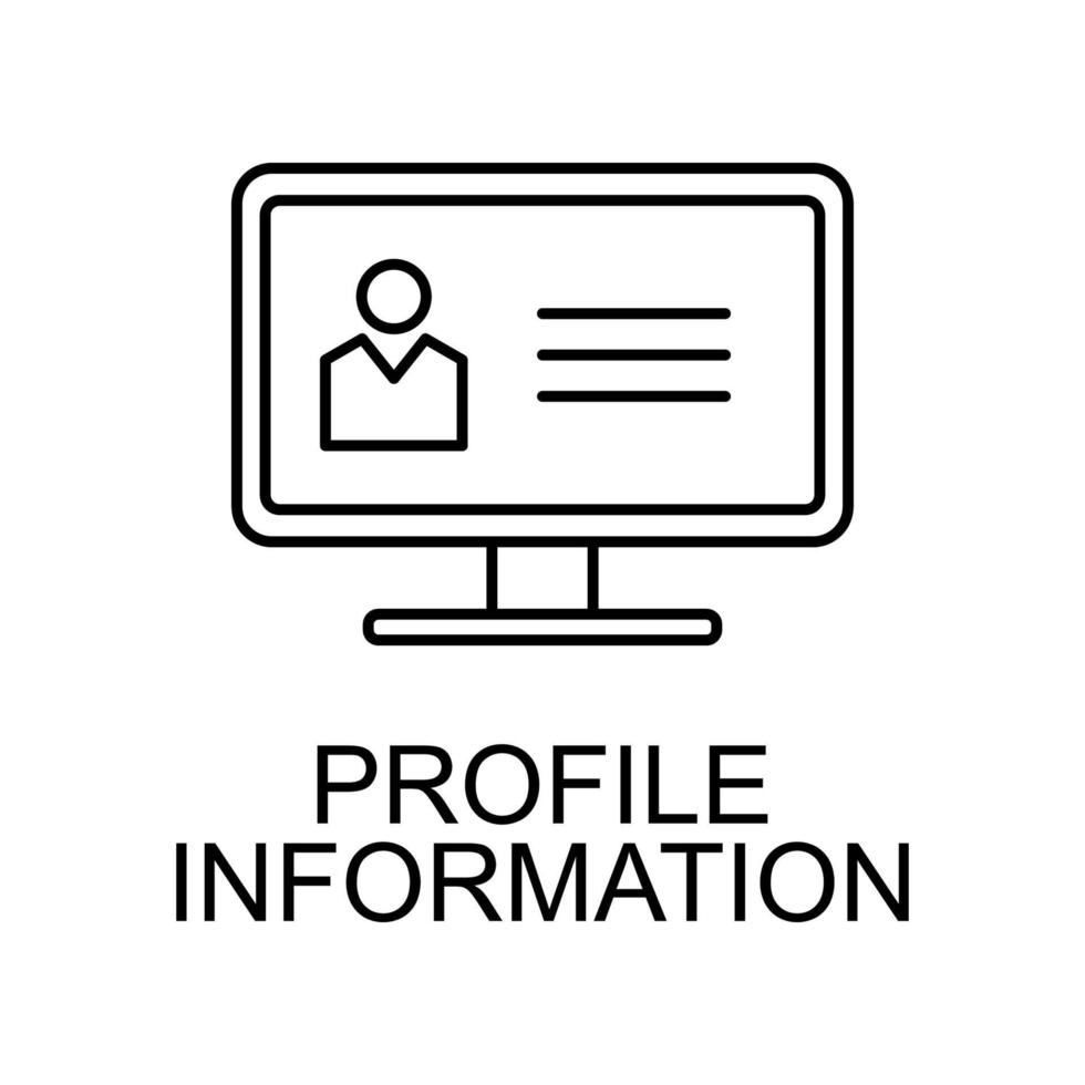 profile information line vector icon