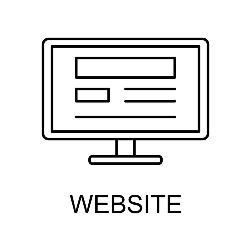 website line vector icon